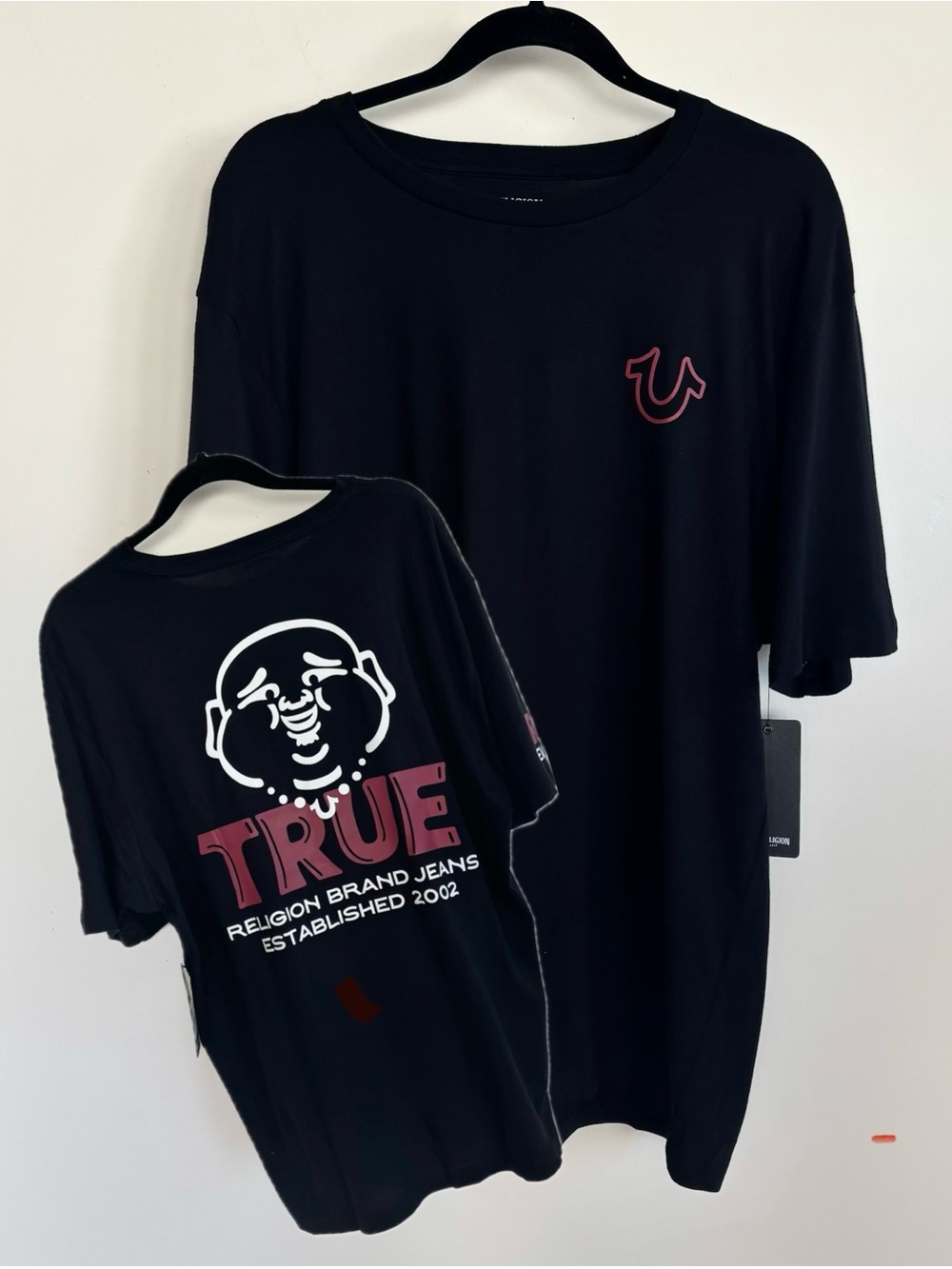 True Religion Buddha Face Graphic Tee Shirt Established 2002